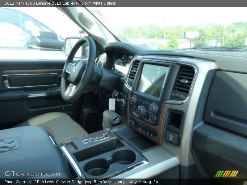 Bright White / Black 2013 Ram 1500 Laramie Quad Cab 4x4