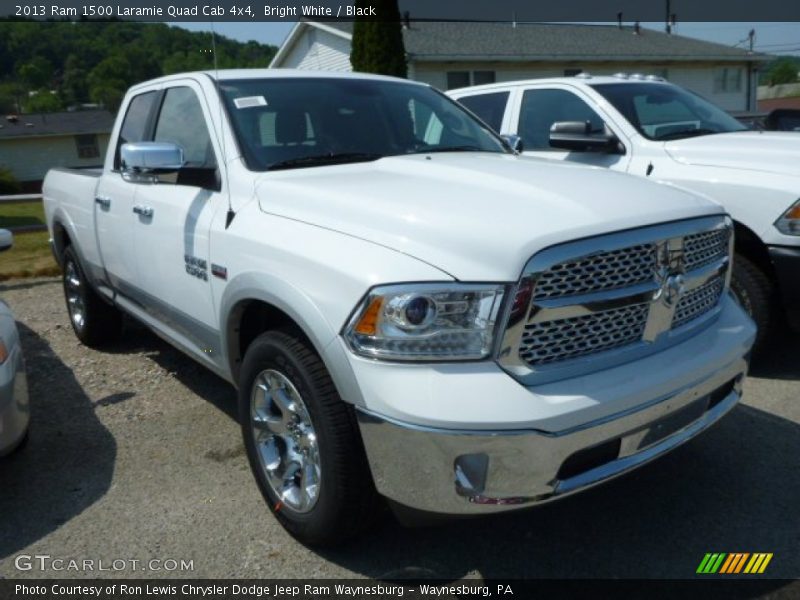 Bright White / Black 2013 Ram 1500 Laramie Quad Cab 4x4