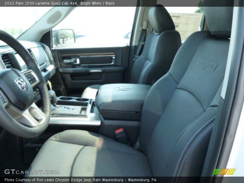 Bright White / Black 2013 Ram 1500 Laramie Quad Cab 4x4