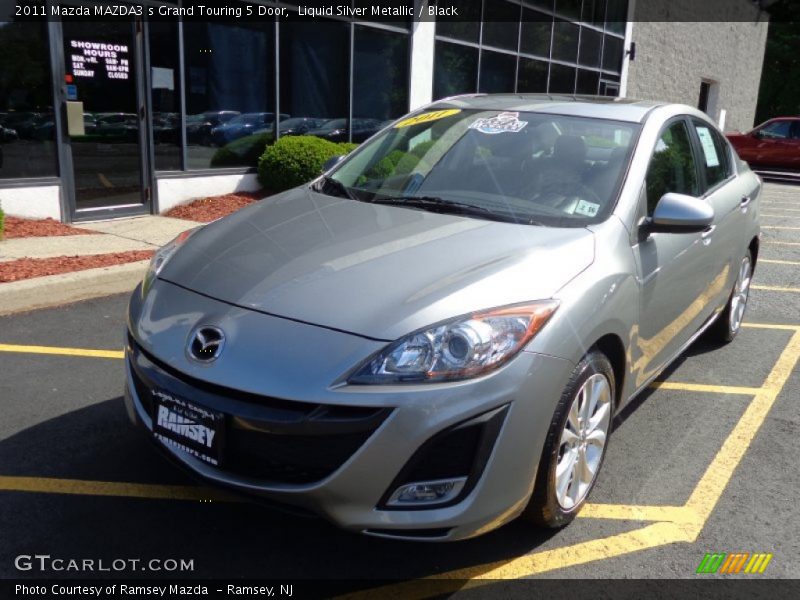 Liquid Silver Metallic / Black 2011 Mazda MAZDA3 s Grand Touring 5 Door