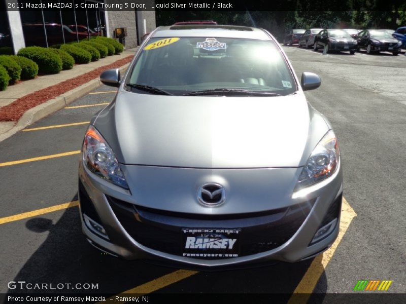 Liquid Silver Metallic / Black 2011 Mazda MAZDA3 s Grand Touring 5 Door