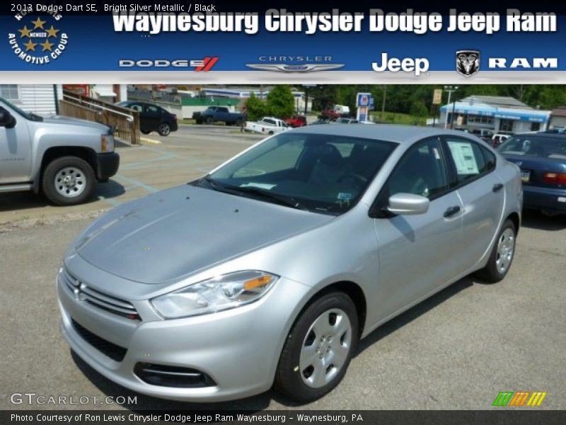 Bright Silver Metallic / Black 2013 Dodge Dart SE