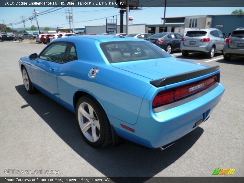 B5 Blue Pearlcoat / Dark Slate Gray 2010 Dodge Challenger SRT8