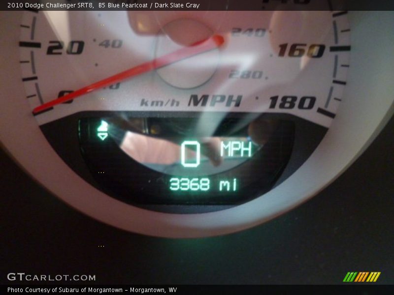 B5 Blue Pearlcoat / Dark Slate Gray 2010 Dodge Challenger SRT8