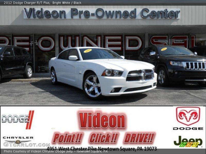 Bright White / Black 2012 Dodge Charger R/T Plus