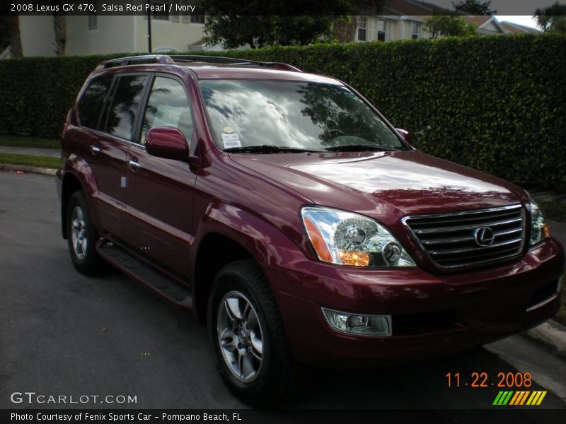 Salsa Red Pearl / Ivory 2008 Lexus GX 470