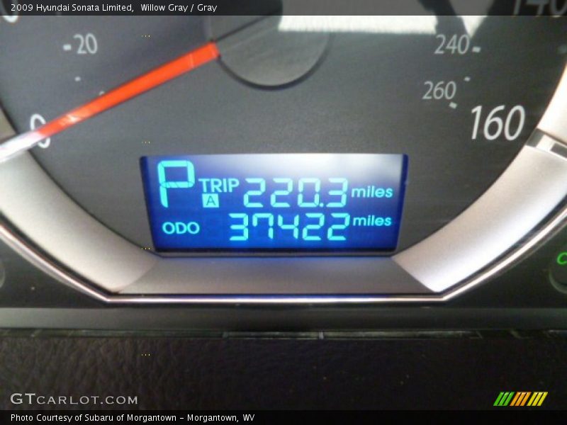 Willow Gray / Gray 2009 Hyundai Sonata Limited