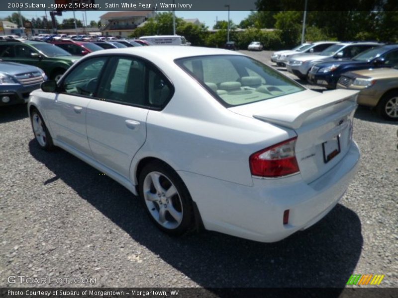 Satin White Pearl / Warm Ivory 2009 Subaru Legacy 2.5i Sedan