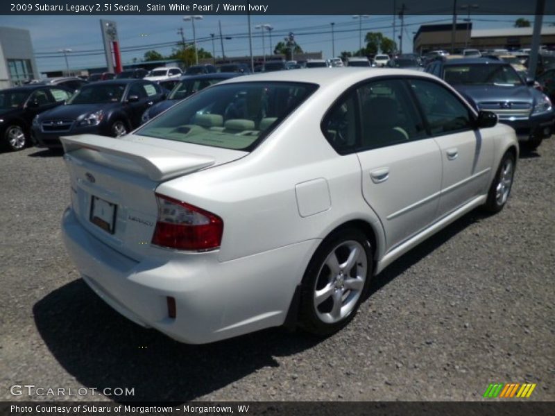 Satin White Pearl / Warm Ivory 2009 Subaru Legacy 2.5i Sedan