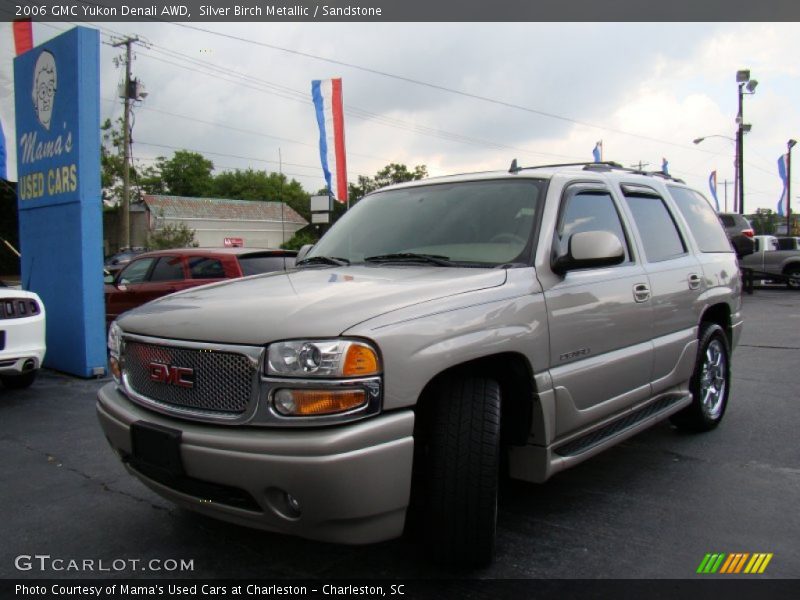 Silver Birch Metallic / Sandstone 2006 GMC Yukon Denali AWD