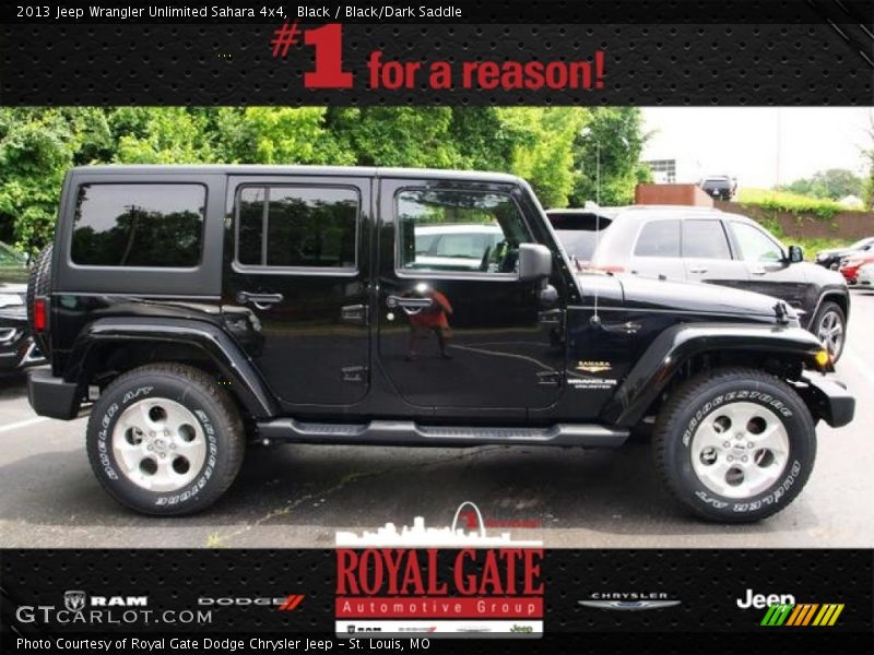 Black / Black/Dark Saddle 2013 Jeep Wrangler Unlimited Sahara 4x4