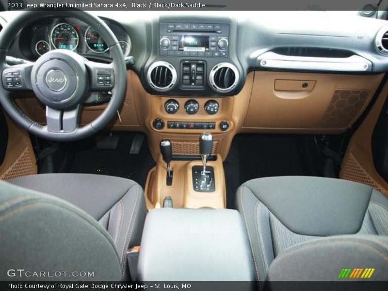 Black / Black/Dark Saddle 2013 Jeep Wrangler Unlimited Sahara 4x4