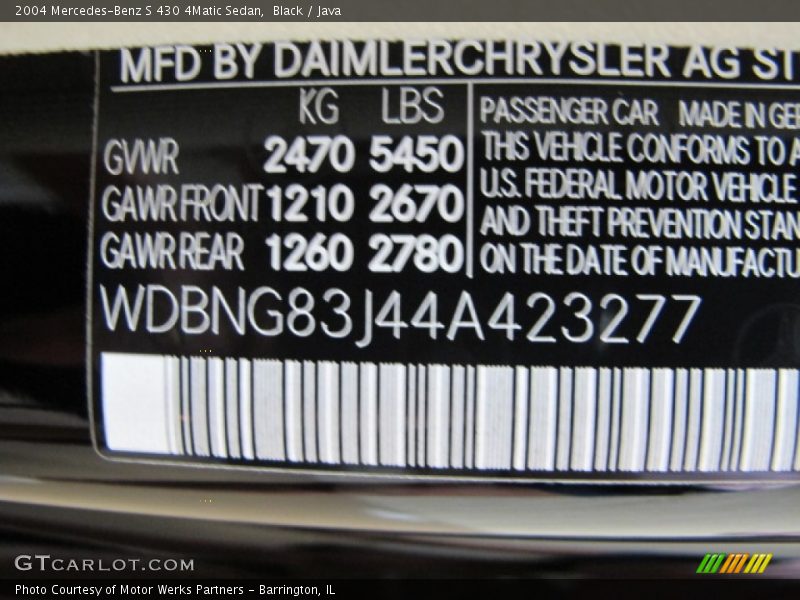 Black / Java 2004 Mercedes-Benz S 430 4Matic Sedan