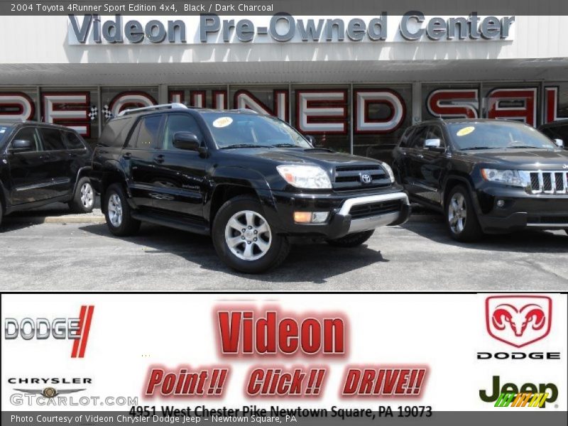 Black / Dark Charcoal 2004 Toyota 4Runner Sport Edition 4x4
