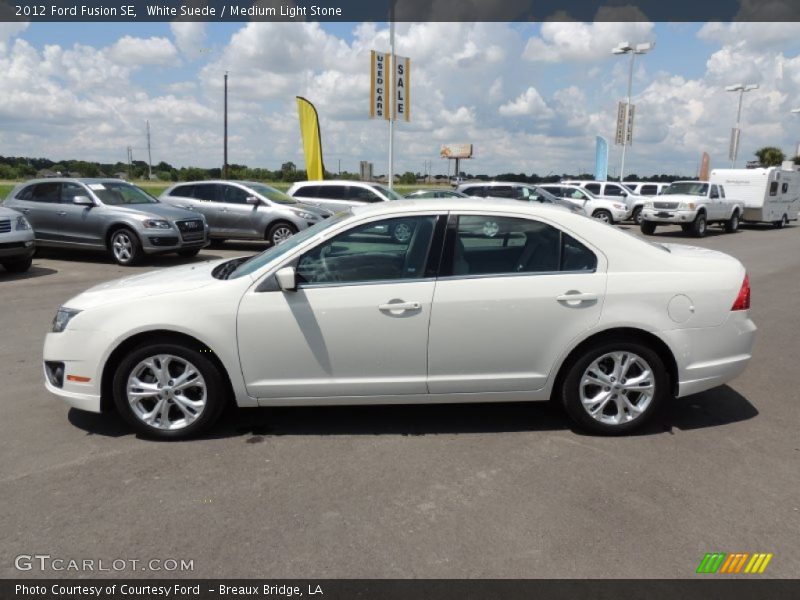 White Suede / Medium Light Stone 2012 Ford Fusion SE