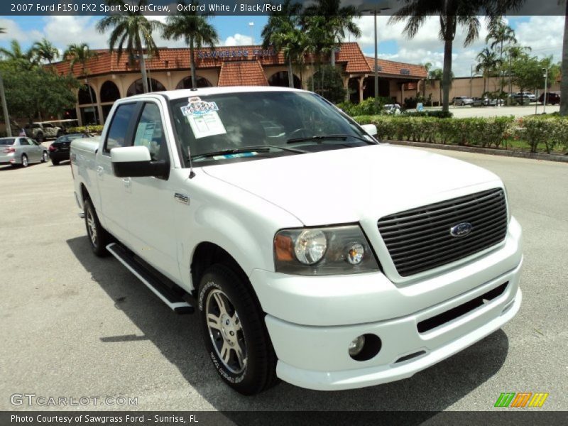 Oxford White / Black/Red 2007 Ford F150 FX2 Sport SuperCrew