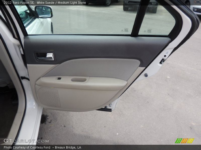 White Suede / Medium Light Stone 2012 Ford Fusion SE