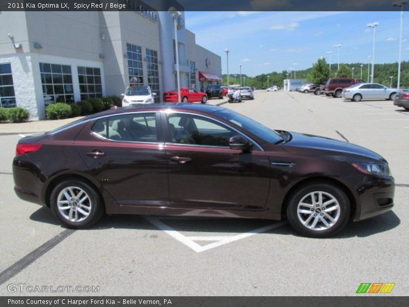 Spicy Red / Beige 2011 Kia Optima LX