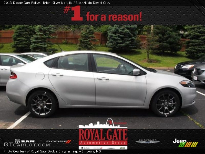 Bright Silver Metallic / Black/Light Diesel Gray 2013 Dodge Dart Rallye