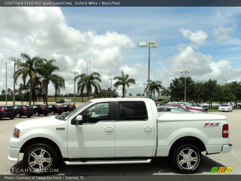 Oxford White / Black/Red 2007 Ford F150 FX2 Sport SuperCrew