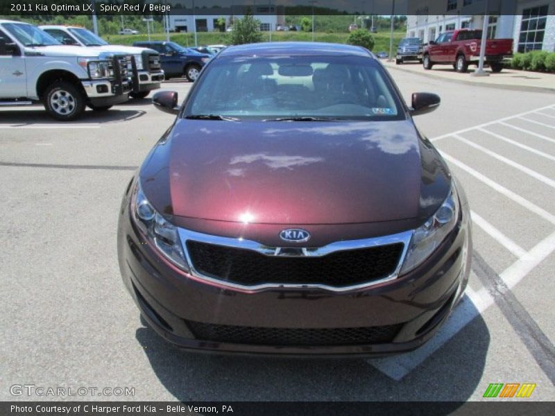 Spicy Red / Beige 2011 Kia Optima LX