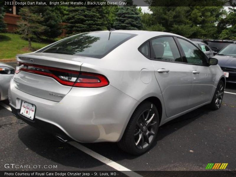 Bright Silver Metallic / Black/Light Diesel Gray 2013 Dodge Dart Rallye