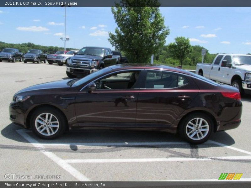 Spicy Red / Beige 2011 Kia Optima LX