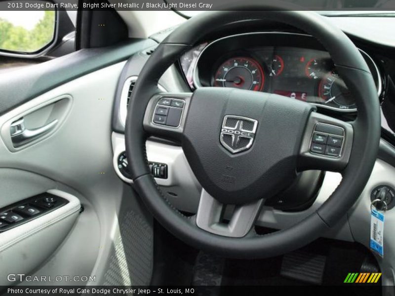 Bright Silver Metallic / Black/Light Diesel Gray 2013 Dodge Dart Rallye