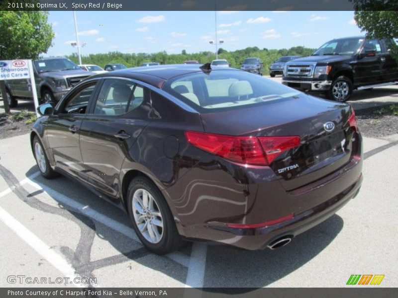 Spicy Red / Beige 2011 Kia Optima LX