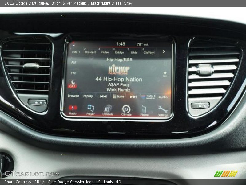 Bright Silver Metallic / Black/Light Diesel Gray 2013 Dodge Dart Rallye