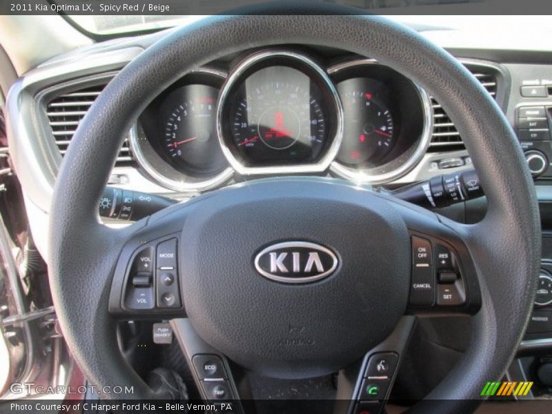 Spicy Red / Beige 2011 Kia Optima LX