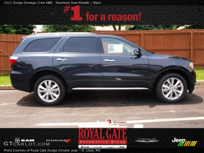 Maximum Steel Metallic / Black 2013 Dodge Durango Crew AWD