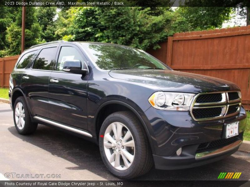 Maximum Steel Metallic / Black 2013 Dodge Durango Crew AWD