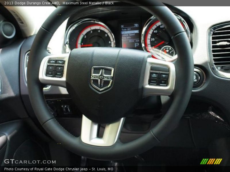 Maximum Steel Metallic / Black 2013 Dodge Durango Crew AWD