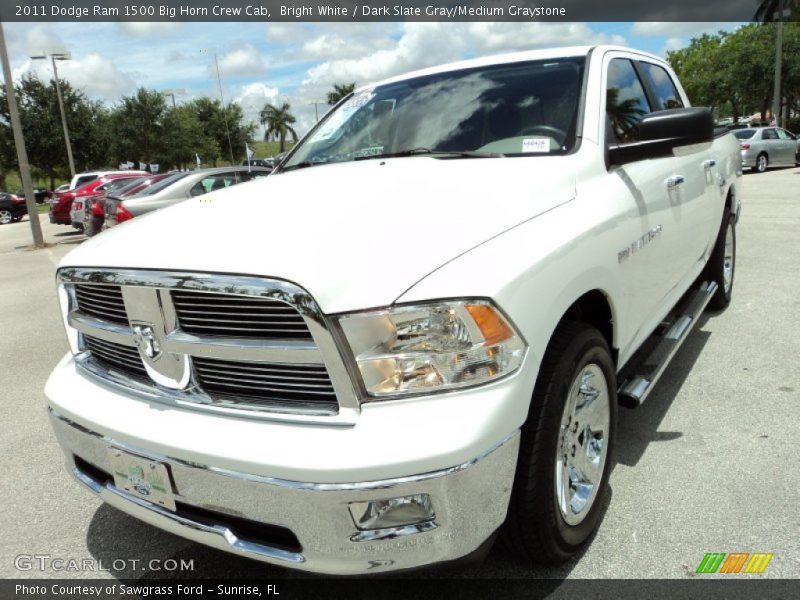 Bright White / Dark Slate Gray/Medium Graystone 2011 Dodge Ram 1500 Big Horn Crew Cab
