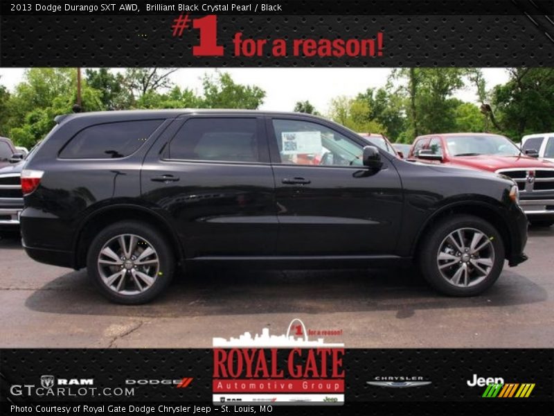 Brilliant Black Crystal Pearl / Black 2013 Dodge Durango SXT AWD