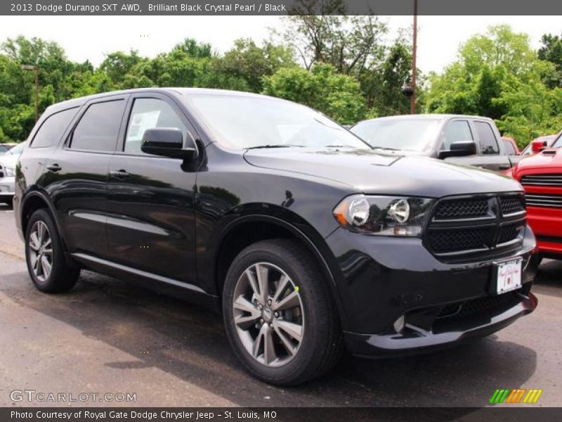 Brilliant Black Crystal Pearl / Black 2013 Dodge Durango SXT AWD