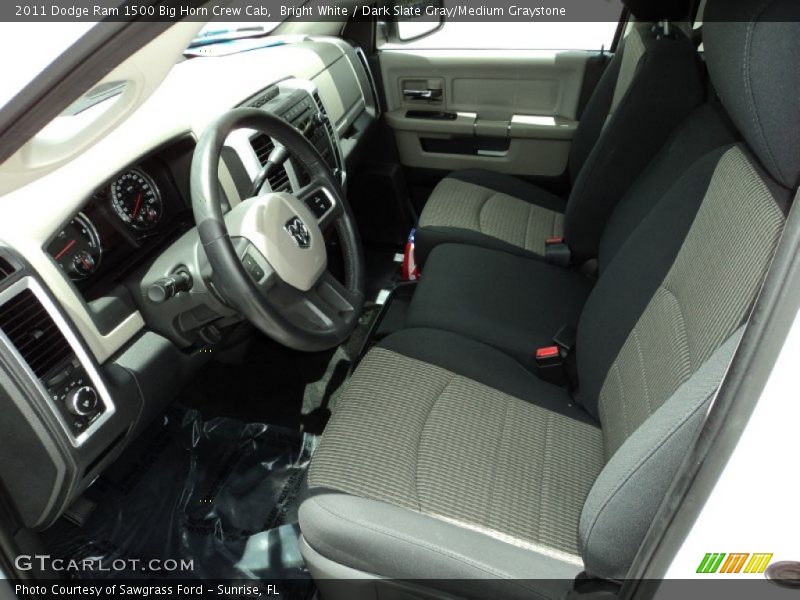 Bright White / Dark Slate Gray/Medium Graystone 2011 Dodge Ram 1500 Big Horn Crew Cab