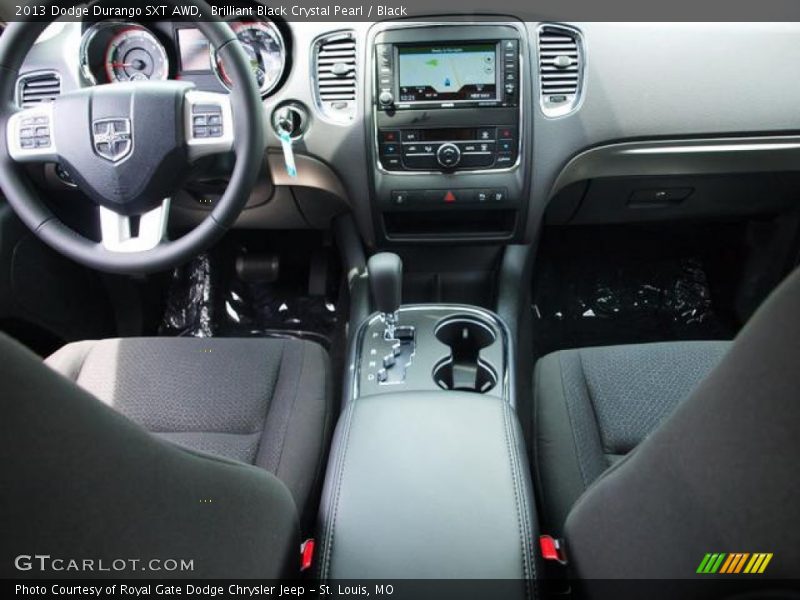 Brilliant Black Crystal Pearl / Black 2013 Dodge Durango SXT AWD