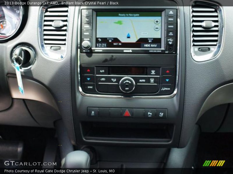 Brilliant Black Crystal Pearl / Black 2013 Dodge Durango SXT AWD
