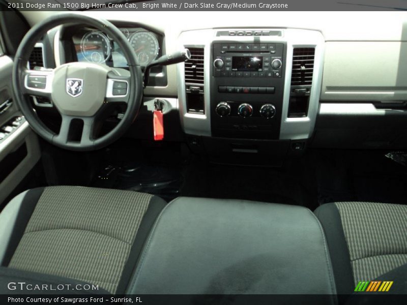 Bright White / Dark Slate Gray/Medium Graystone 2011 Dodge Ram 1500 Big Horn Crew Cab