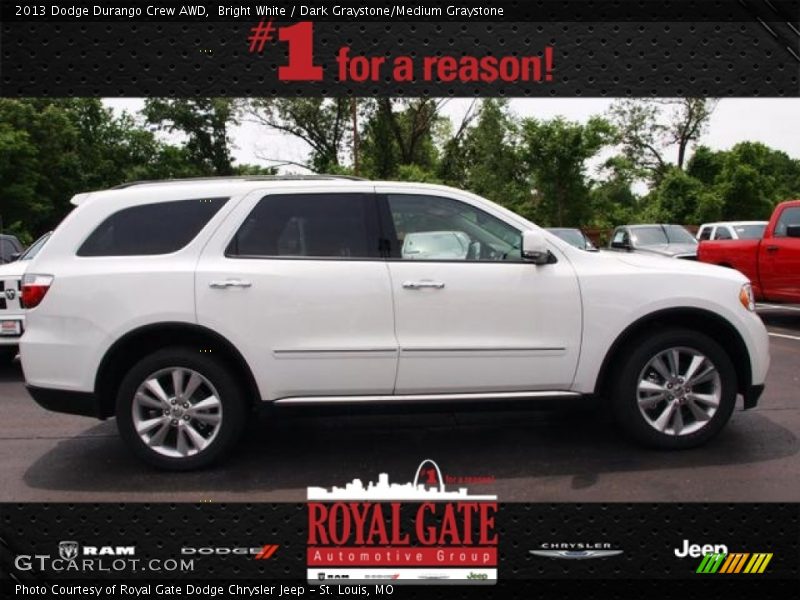 Bright White / Dark Graystone/Medium Graystone 2013 Dodge Durango Crew AWD