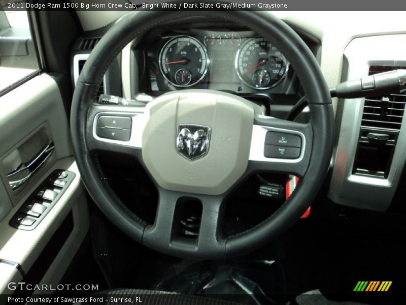 Bright White / Dark Slate Gray/Medium Graystone 2011 Dodge Ram 1500 Big Horn Crew Cab