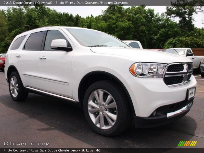 Bright White / Dark Graystone/Medium Graystone 2013 Dodge Durango Crew AWD