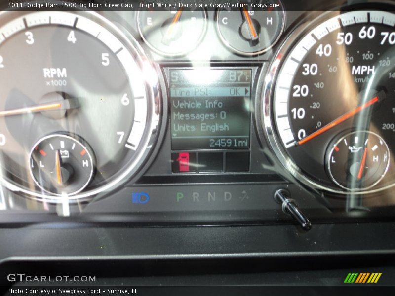 Bright White / Dark Slate Gray/Medium Graystone 2011 Dodge Ram 1500 Big Horn Crew Cab
