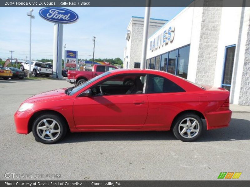 Rally Red / Black 2004 Honda Civic LX Coupe