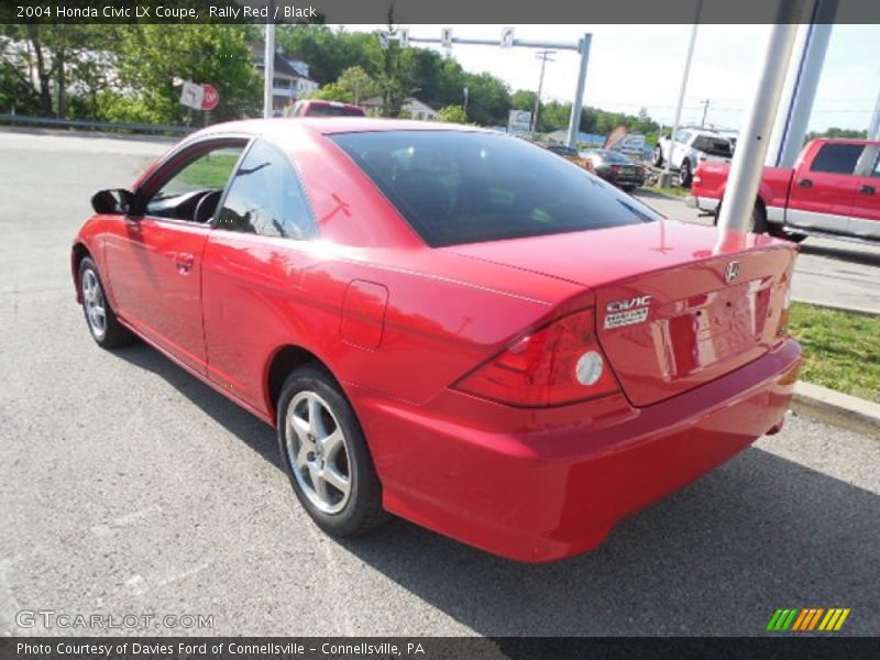 Rally Red / Black 2004 Honda Civic LX Coupe