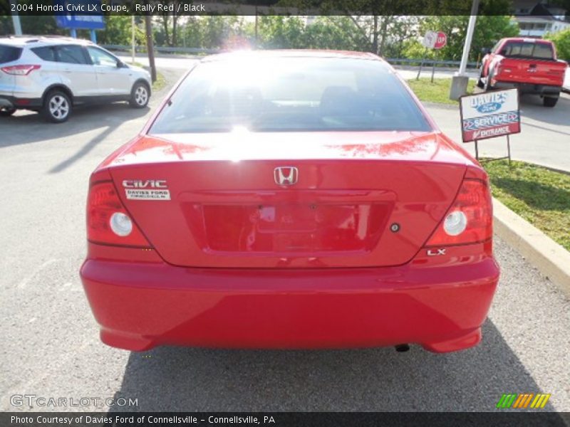Rally Red / Black 2004 Honda Civic LX Coupe