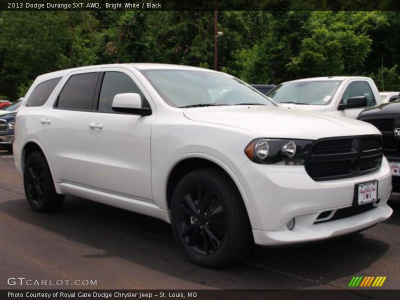 Bright White / Black 2013 Dodge Durango SXT AWD