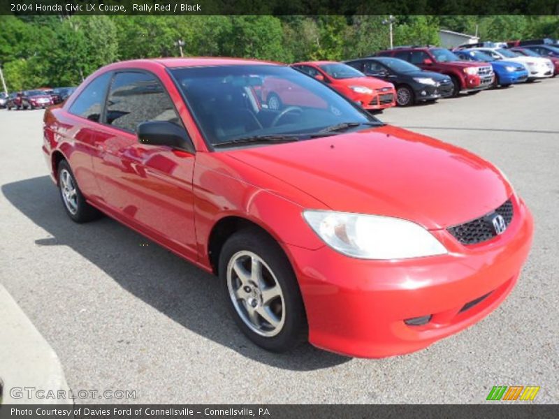Rally Red / Black 2004 Honda Civic LX Coupe